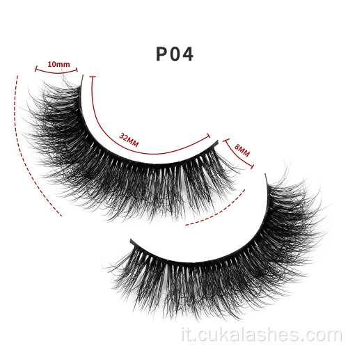 10 mm False ciglia corte e soffice ciglia